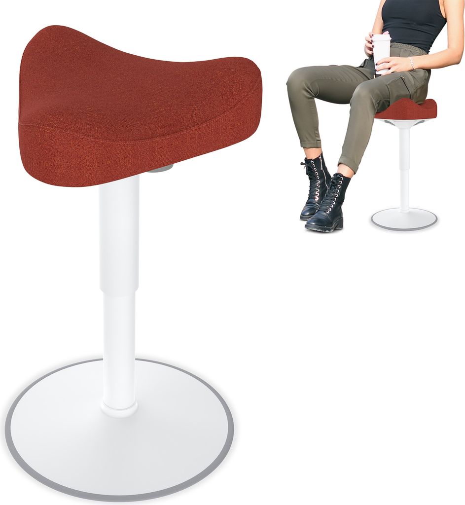 UISEBRT Ergonomischer Hocker Bürohocker mit Schwingeffekt, Sitzhocker ergonomisch höhenverstellbar 47-65 cm, 360° drehbarer ergonomischer Hocker...