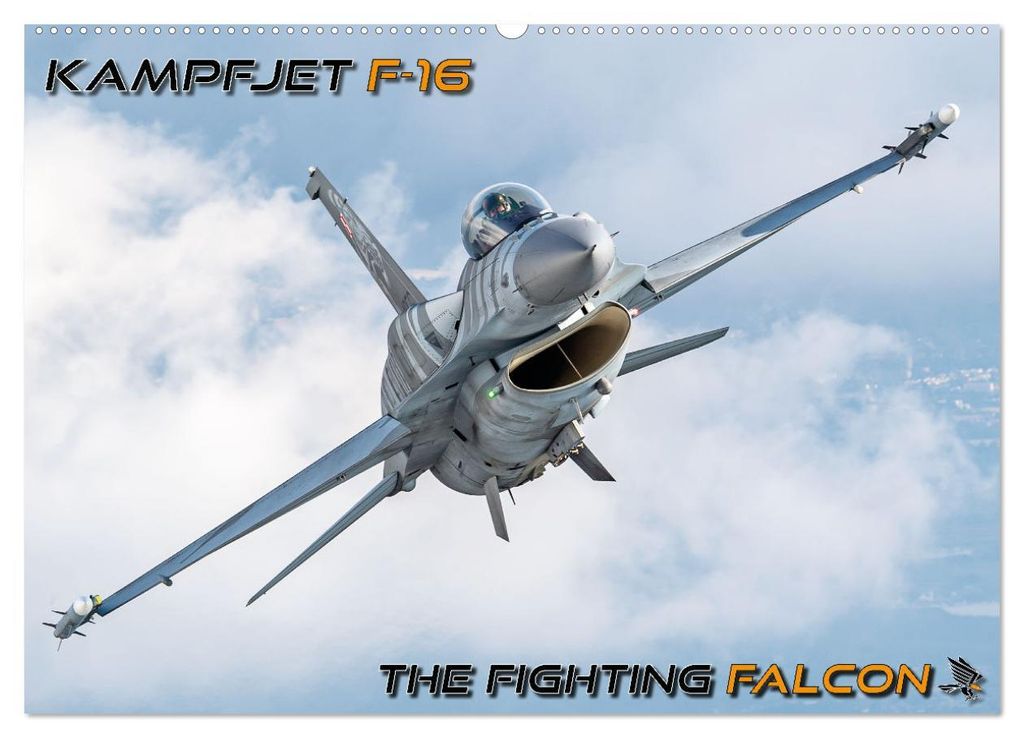 Kampfjet F-16 The Fighting Falcon (Wandkalender 2027 DIN A2 quer), CALVENDO Monatskalender