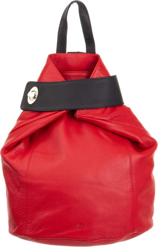 Prato LM Shahid Cityrucksack AL17 glattes Rindleder black/dark red