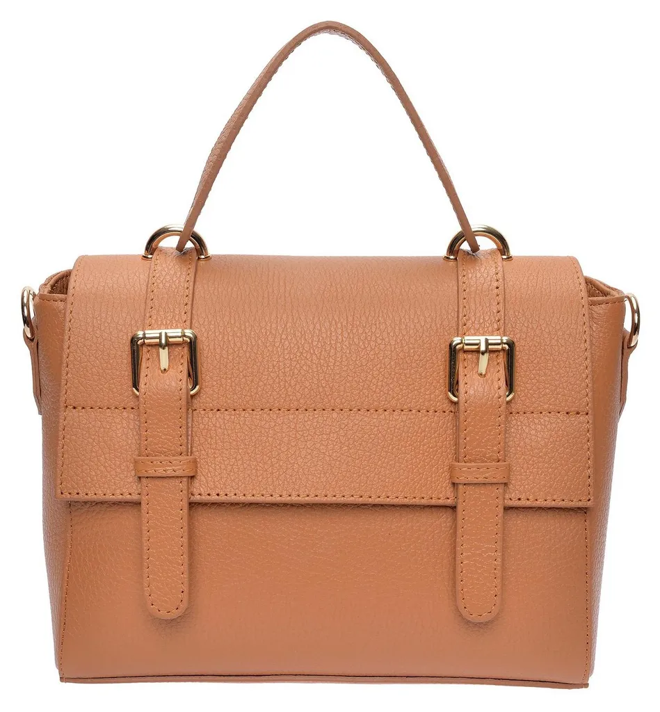 Grand sac cabas femme en cuir cognac Anna Luchini chic et spacieux