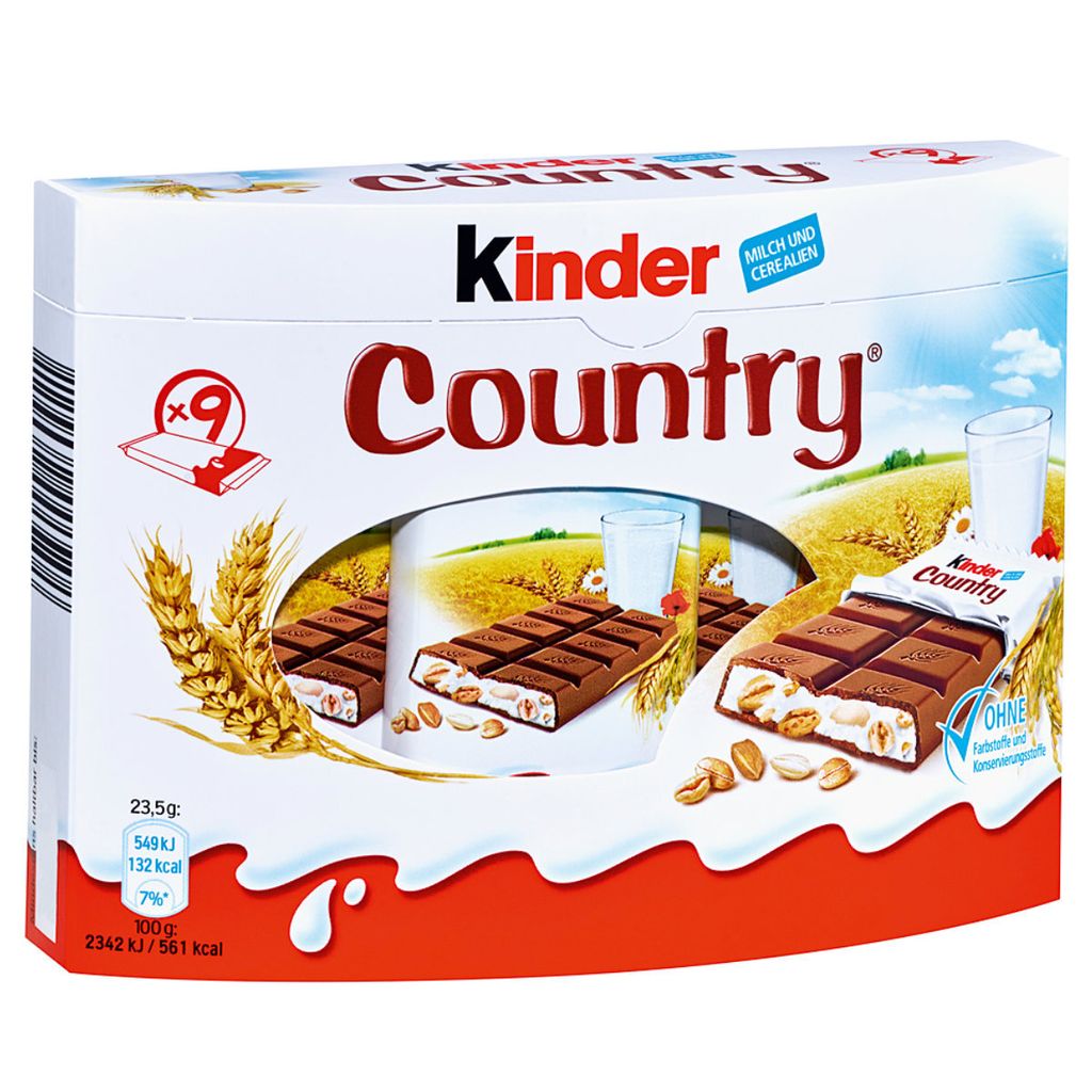 Kinder Country plnená mliečna čokoláda s cereáliami 211g Obrázok produktu 