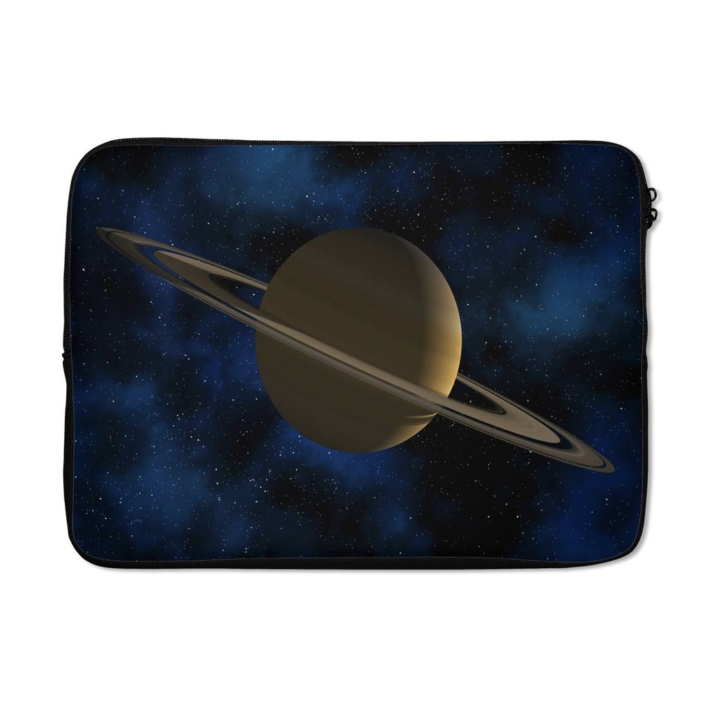 MuchoWow Laptop Hülle 14 ZollSaturn mit seinem Ring vor einem dunkelblauen Himmel Laptoptasche - Laptoptasche - Stoßsicher - Schutzhaube