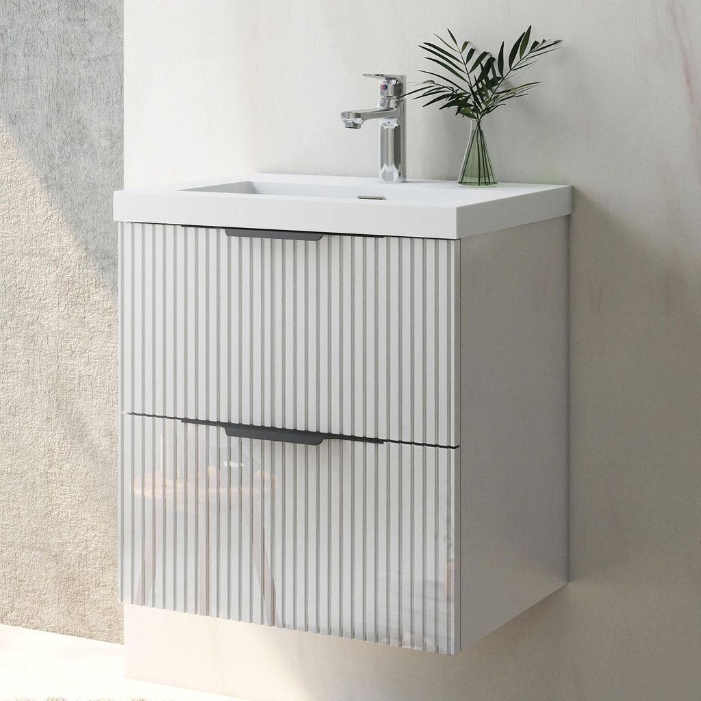 Waschtisch mit Unterschrank 50cm RIVA Badmöbel Set Produktbild 