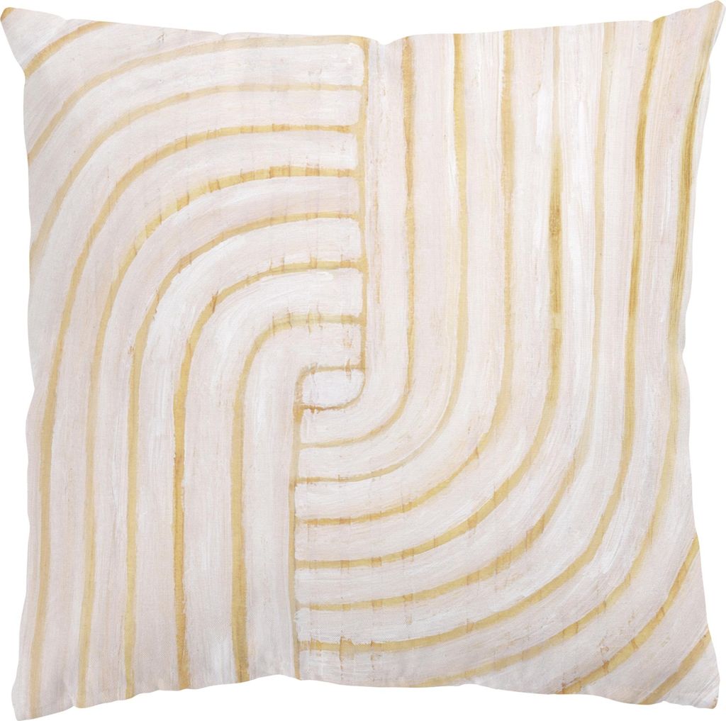 Dekokissen Muster drinnen / Indoor Zierkissen Samt waschbar Geometrisch beige Abstrakt Sofakissen ohne Füllung