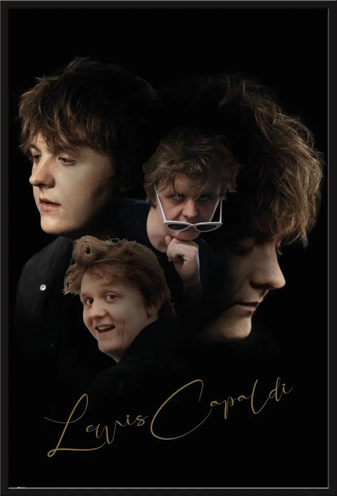 Poster encadré Lewis Capaldi Double Exposure avec vitre acrylique 61x91