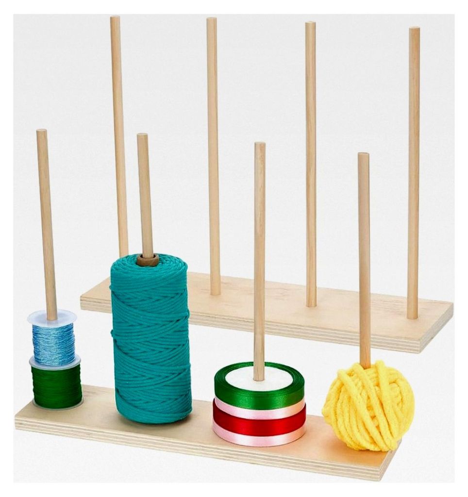 2er Set Holzband-Organizer 36x9.7x28.2cm für Bandspulen und Aufkleberrollen