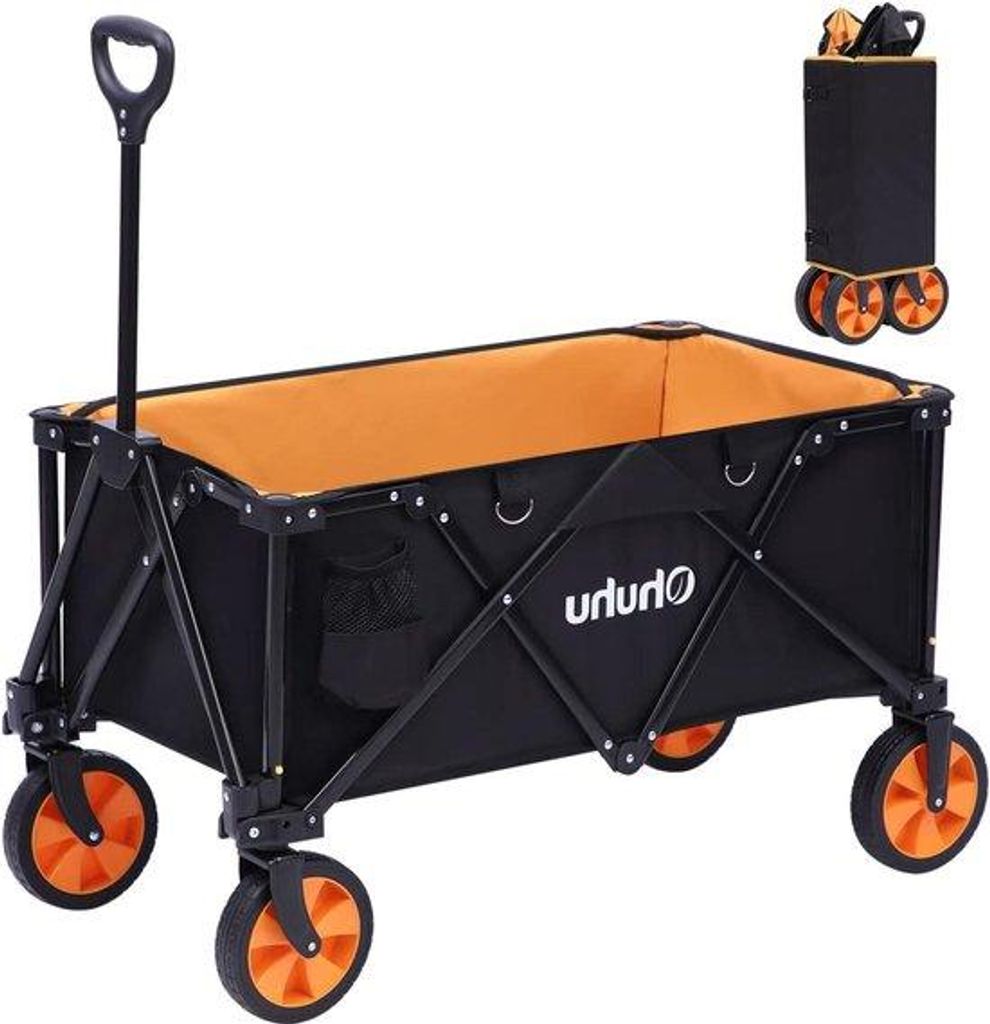 Outdoor-Trolley mit 100kg Tragfähigkeit - Reißfähiger Einkaufswagen für Festivals, Garten, Camping und Picknick - Mit abnehmbaren Rädern und 2...