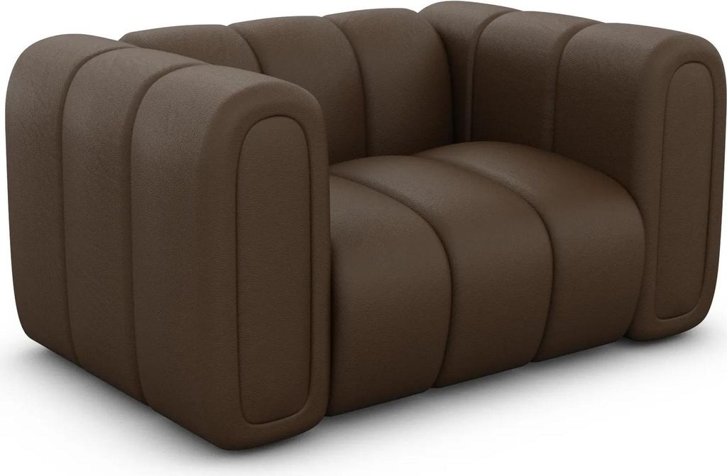 Kunstleder Sessel Amoria Dunkelbraun