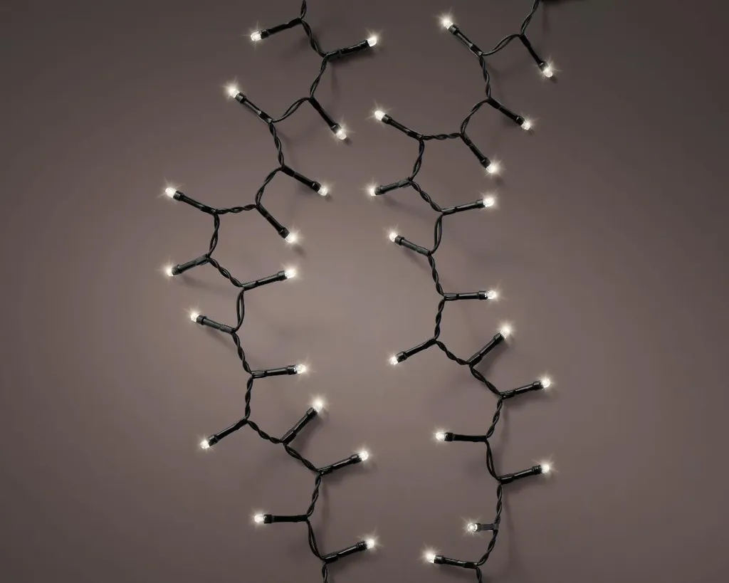 Guirlande lumineuse de Noël 192 LED à piles pour sapin et intérieur