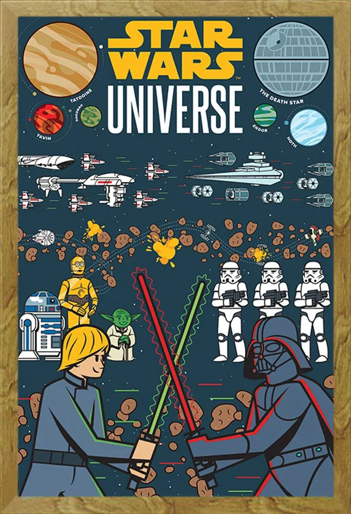 Regalo Star Wars: Poster Universo + Cornice Shinsuke Rovere Elegante
