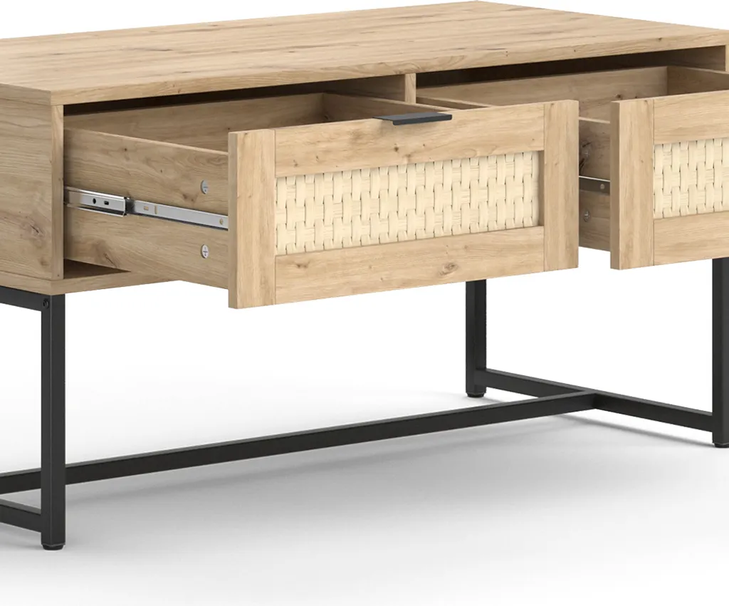 Optimisation rangement : Commode 100x48 cm Vicco Natal Sonoma 2 tiroirs