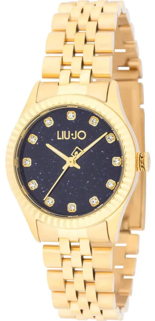 Montre Femme Minuscule Dorée avec Cadran Onyx Noir Élégante et Chic