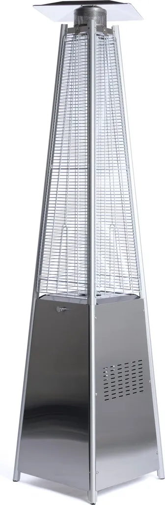 Chauffage radiant gaz 13kW design pyramide Fornorth Inox haute puissance