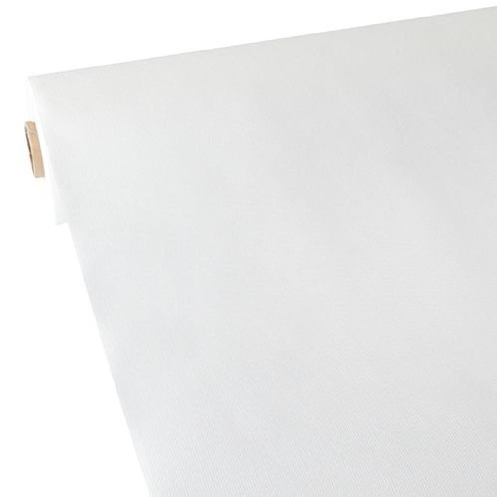 Papstar Tischdecke, stoffähnlich, Vlies "soft selection" 40 m x 0,9 m weiß auf Rolle, 2 x 1 Rolle