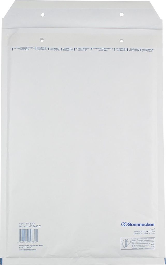 Soennecken Luftpolstertasche 2283 F/3 210x335mm hk ws 5 St./Pack.