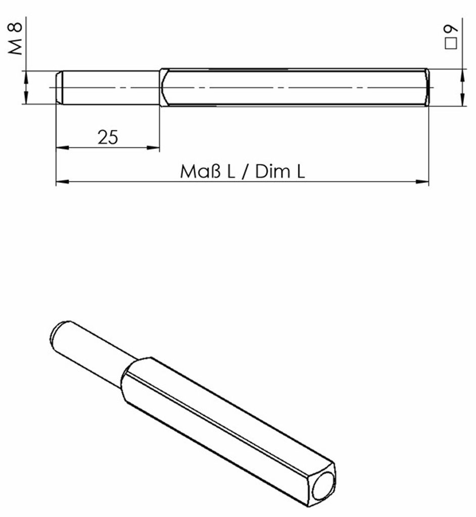 FS-Wechselstift OGRO 115 FS 4-KT.9x90mm Vollstift OGRO
