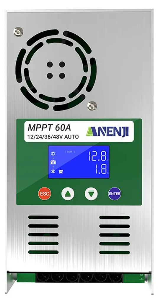 Contrôleur solaire 60A écran LCD haute efficacité pour batterie 48V ANJ