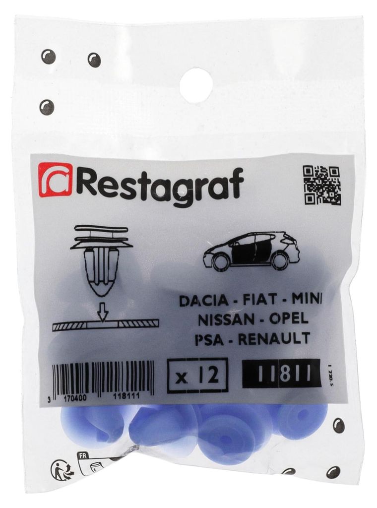 Restagraf 11811 Klammern für Fahrzeuge Typ Peugeot Citroen Produktbild 