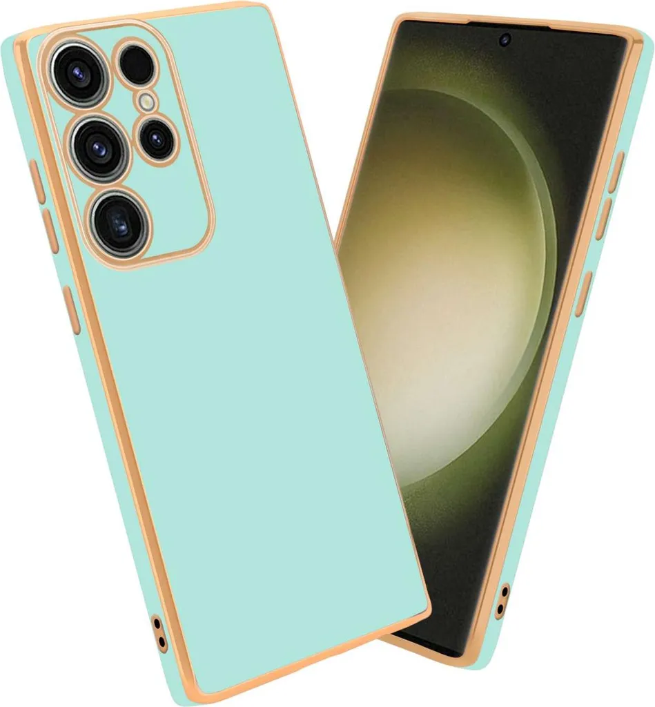 Custodia Samsung S23 ULTRA Cadorabo Menta e Oro - Protezione Chic