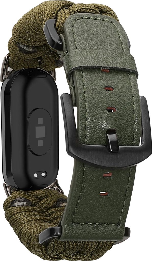 kwmobile Ersatzarmband geflochten kompatibel mit Xiaomi Mi Band 10 / Mi Band 9 / 8 Armband - Fitnesstracker Sportarmband aus Kunstleder mit