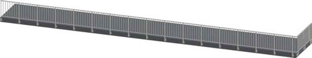 Pertura Geländer-Komplettset Triton taupe L-Form Aluminium für Seitenmontage 18,5 m