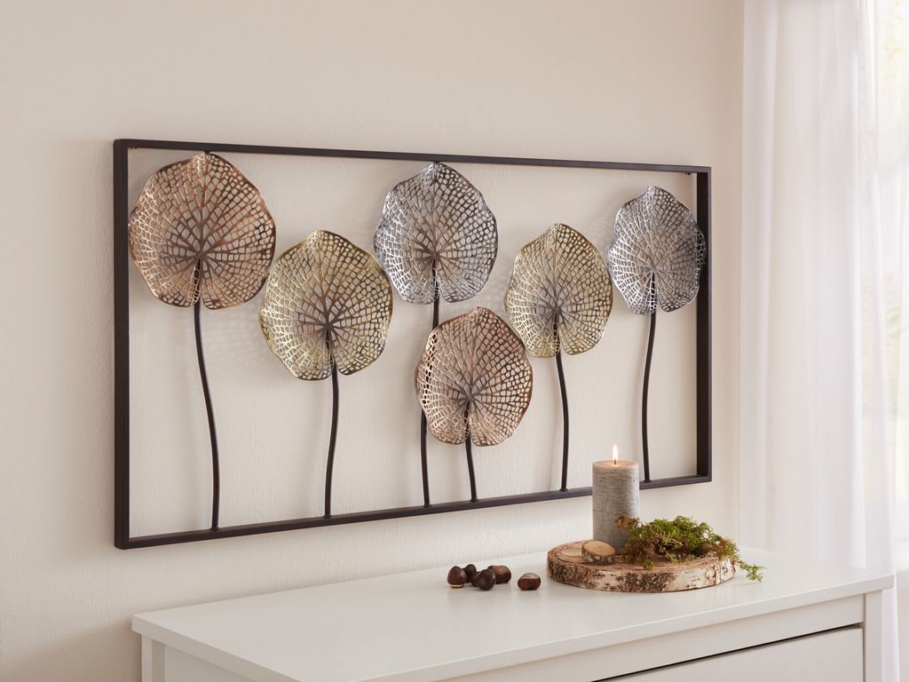 Metall-Bild "Lotus", Wandbild aus Metall, 50cm x 100cm, Produktbild 2
