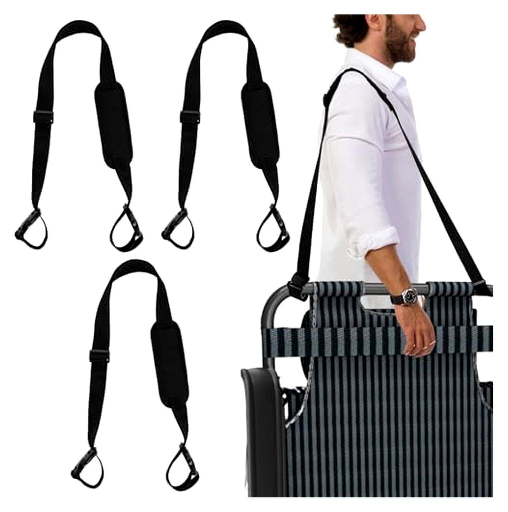 4 Stück Schultergurt, 115–190 cm Länge PP-Gurtmaterial für Strandstühle, praktisches Zubehör für Camping, Picknicks und faltbare Fahrräder...