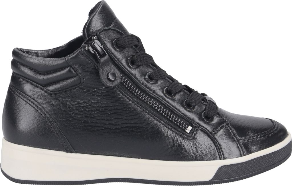 Ara Sneaker ROM-ST-HIGH-SOFT, Glattleder, Schwarz, Damen