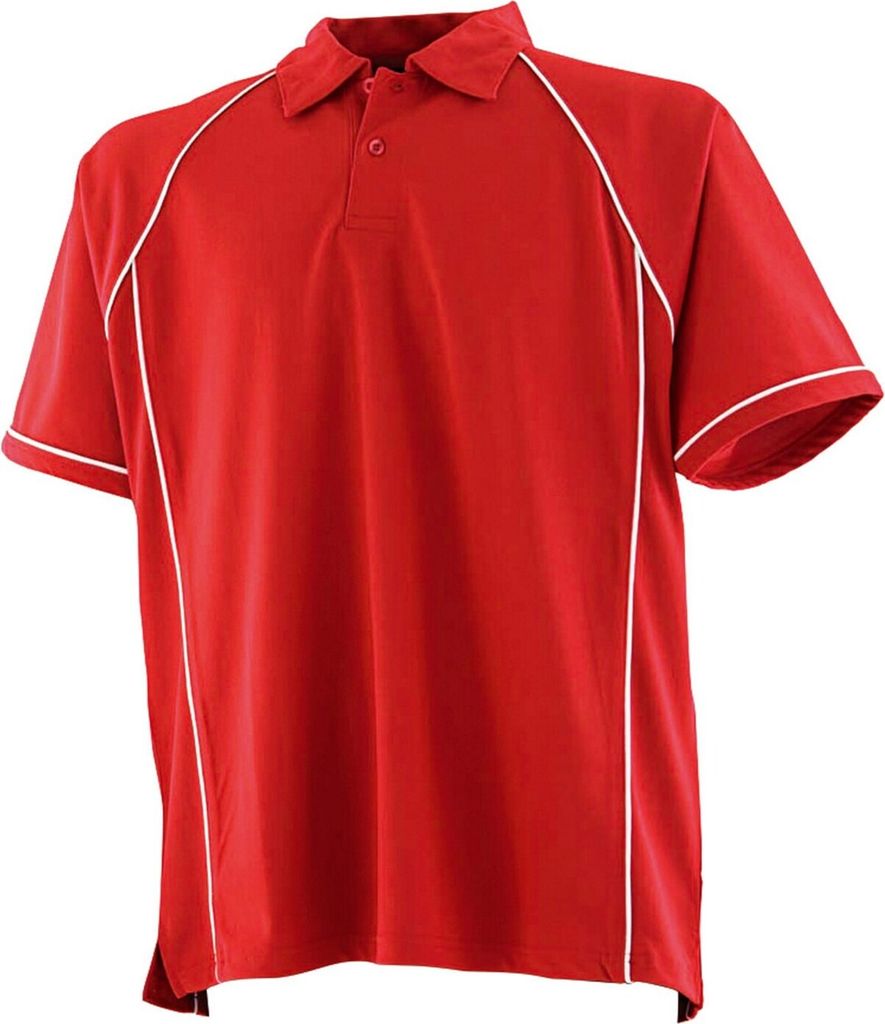 Finden & Hales - Poloshirt für Herren PC6347 (M) (Rot/Weiß)