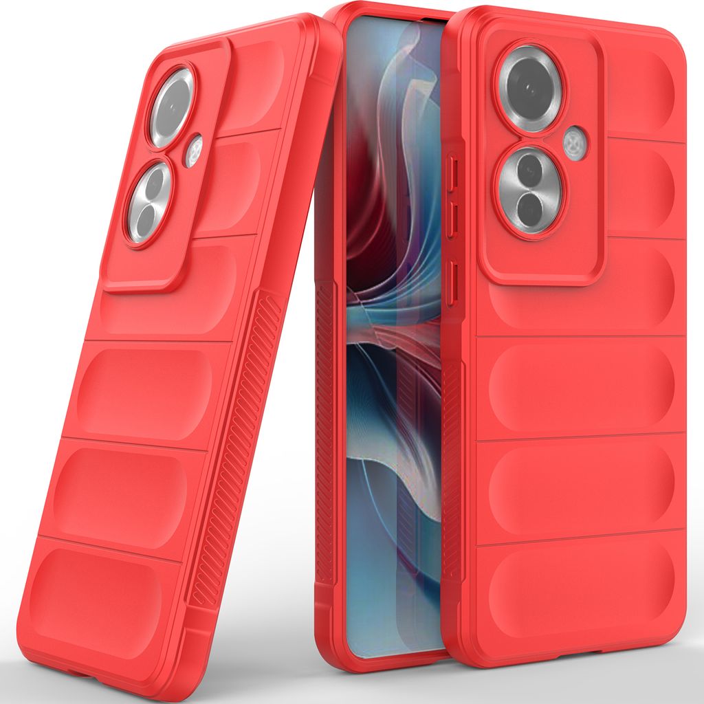 Handyhülle für Oppo Reno11 F Weich TPU Silikon Stossfest Anti-rutsch Hülle Rot