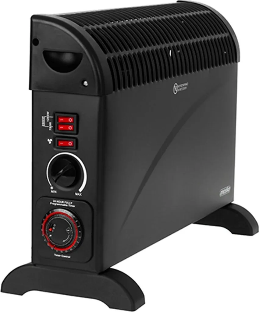 Convecteur Noir 2000W Mesko MS 7741b avec Turbo Ventilateur et Timer