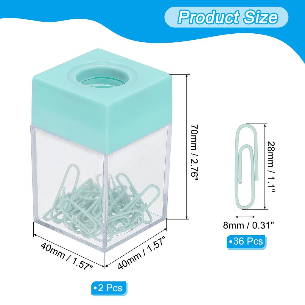 Magnetischer Papierclip-Halter-Spender, 2 Stš¹ck Gro?e Kapazit?t Papierclip-Organisatoren mit Magnetischem Deckel fš¹r Schreibtischbedarf, Bš...
