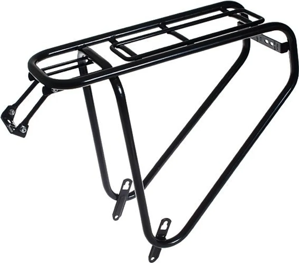Porte-bagages VAE Noir Brillant Steco Safety pour sacoches et panier