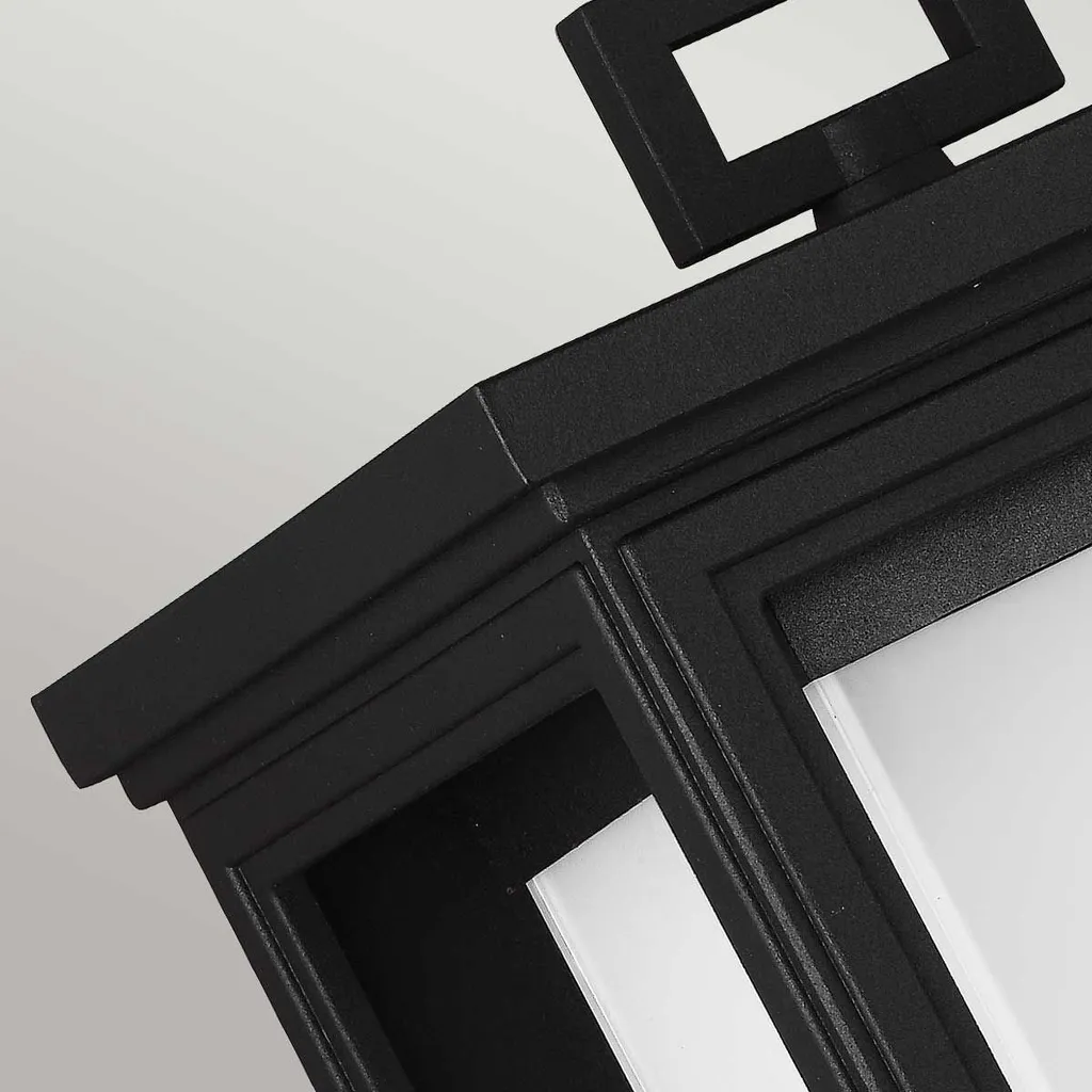 Applique d'extérieur Roscoe Feiss noire texturée culot E27 60W - 2