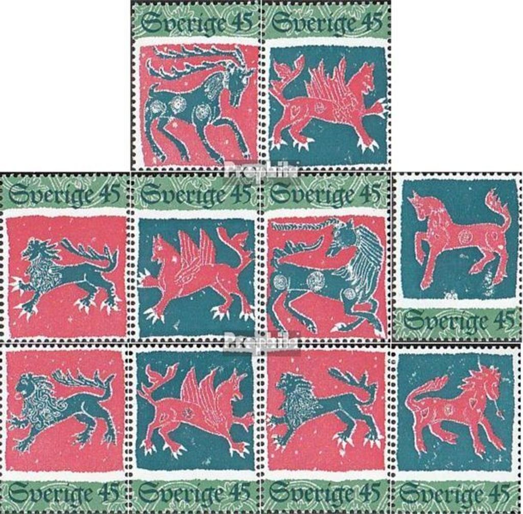 Briefmarken Schweden 1974 Mi 876-885 (kompl.Ausg.) postfrisch Weihnachten 1974