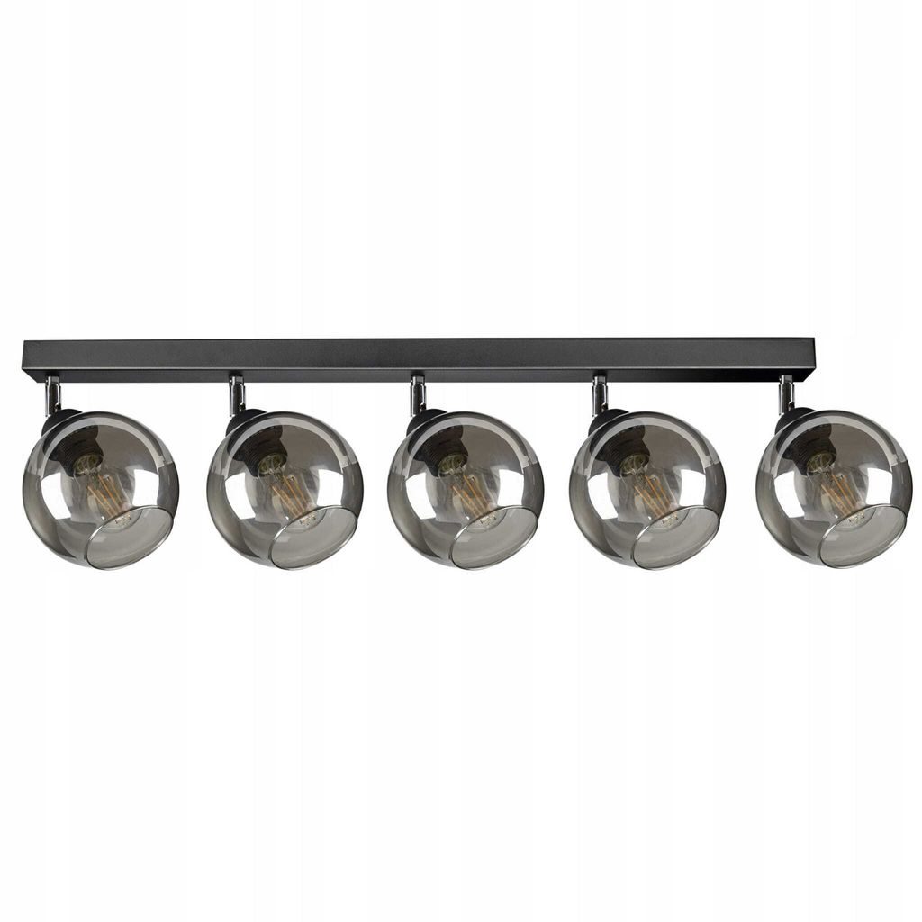 LUXOLAR Led Deckenleuchte 6 flammig, Deckenlampe Schwenkbar Schwarz E27 60W - Hängelampe für Wohnzimmer, Küchen