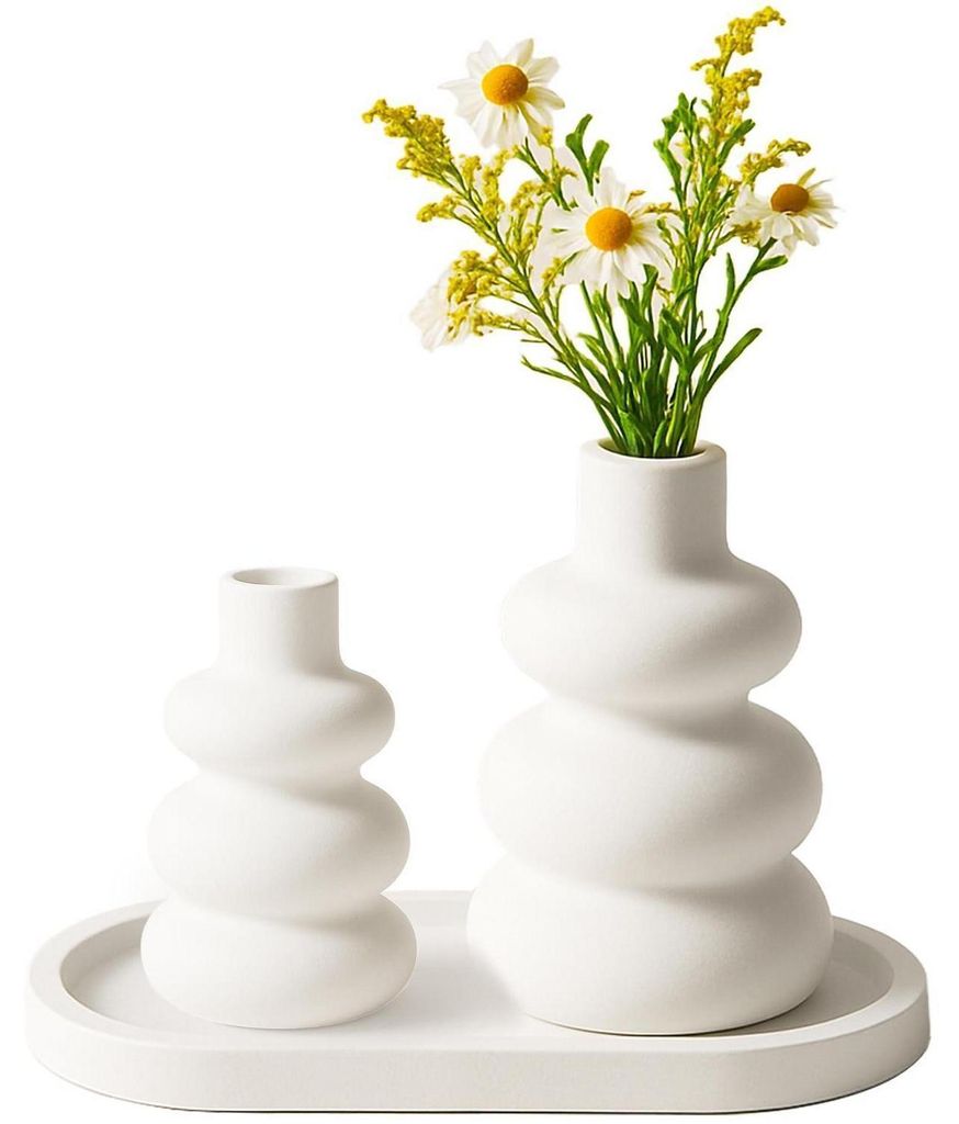 3er Set Silikon Gießformen Vase mit Tablett für Epoxidharz Produktbild 