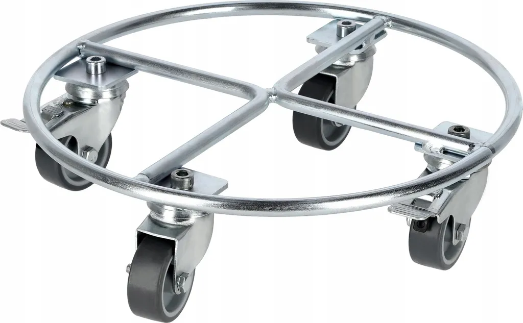 Rouleau de transport pour plantes en acier avec 4 roues pivotantes