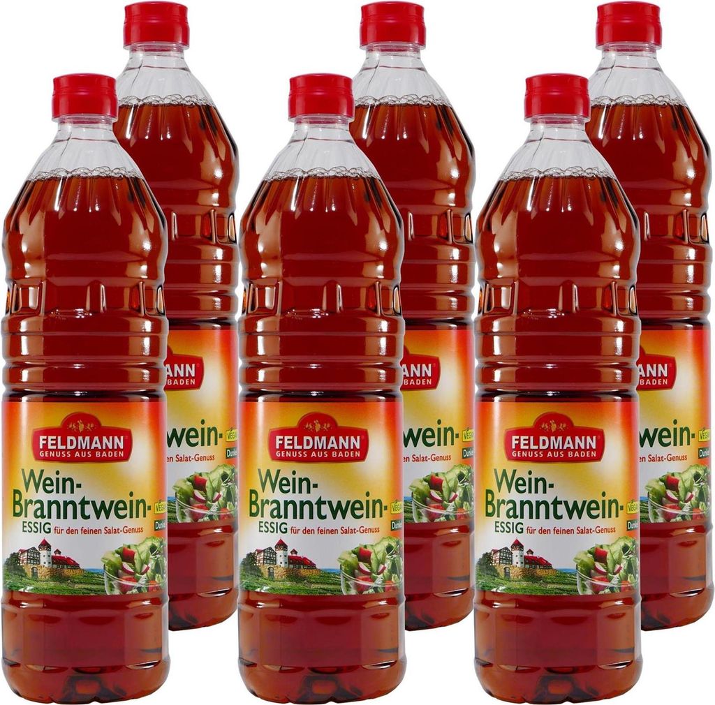 Feldmann Wein-Branntwein-Essig 5% -dunkel- (10 x 1,0L)