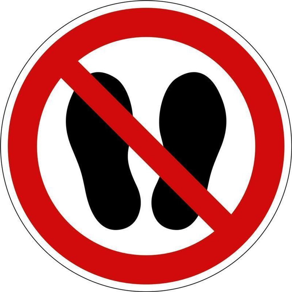 Verbotsschild "Betreten der Fläche verboten", für Innen- und Außenbereiche, in verschiedenen Größen und Materialien verfügbar, Durchmesser 20...