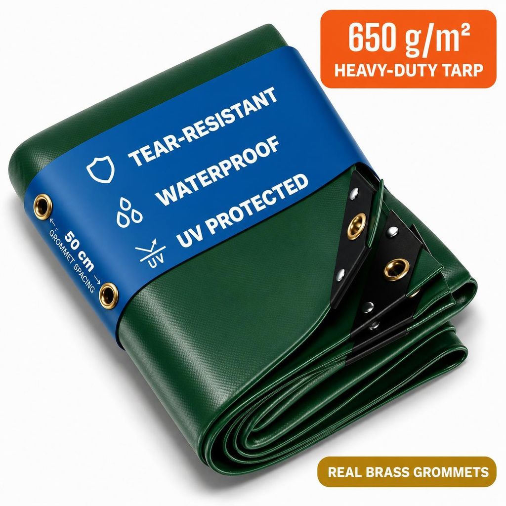 NEMAXX® Telo di copertura 650 g/m² 4x5 m (20 m²) Verde – Immagine del prodotto 