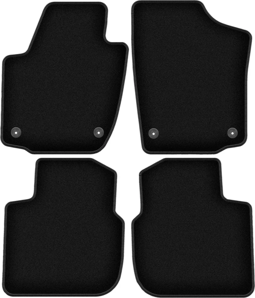 Kit Tappeti Su Misura Seat Toledo IV Berlina 2012-2018 | Velluto Nero