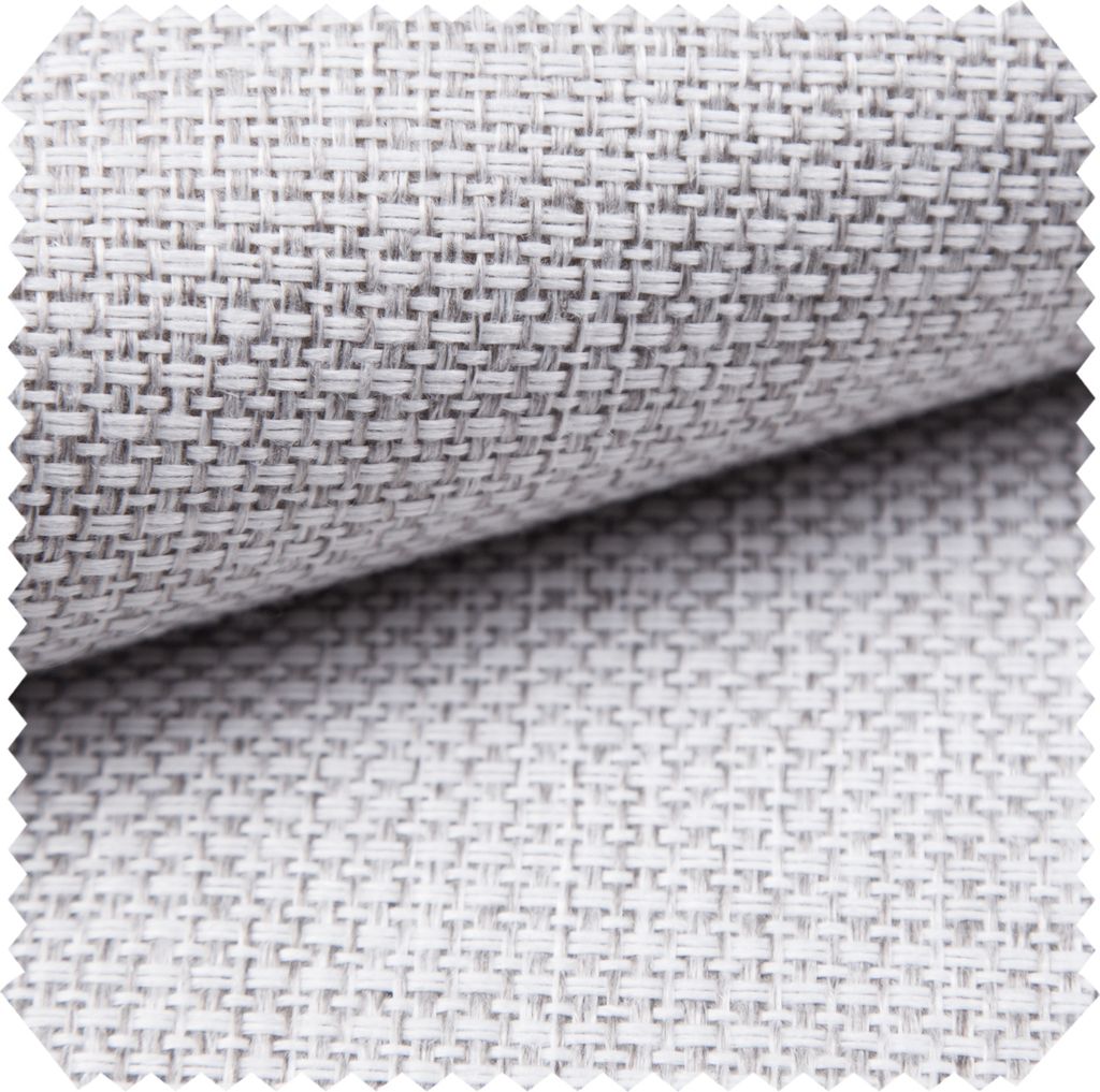 novely KREMS - Melierter Möbelstoff - Grob Gewebter Polsterstoff - Pflegeleichte Meterware 1lfm - Farbe: 01 Hellgrau Weiß