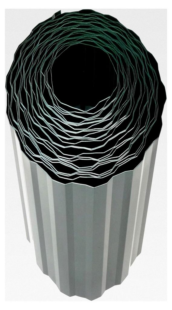 Rasenkante 9m x 30cm grün – Beeteinfassung, Rasenbegrenzung, Raseneinfassung, Beetumrandung in Wellenform aus wetterfester PET-Folie