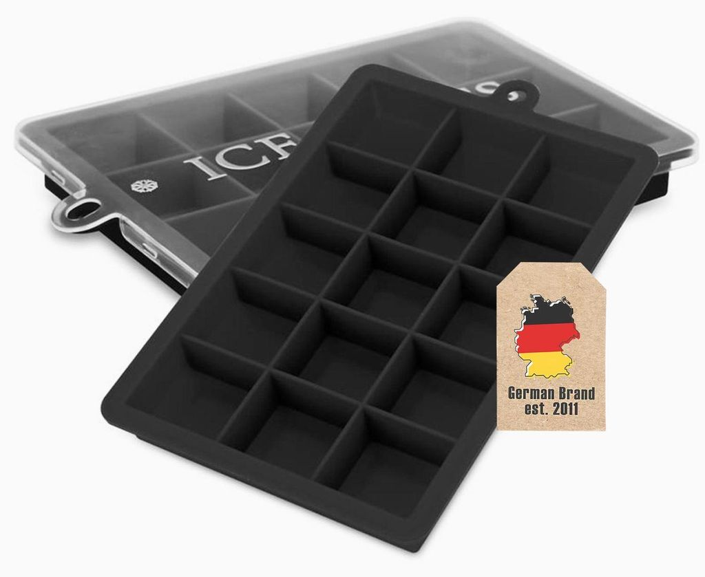 Intirilife 2x Eiswürfelformen in SCHWARZ – 2er Set à 15 Produktbild 
