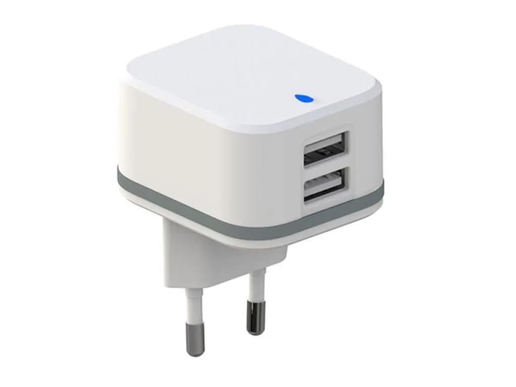 Caricabatterie USB Doppio per Tutta la Famiglia - Sicuro e Potente 17W