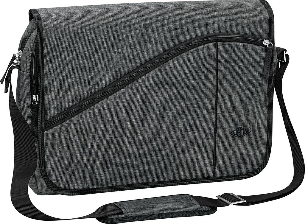WEDO Notebook-Umhängetasche Messenger Bag COLLEGE grau