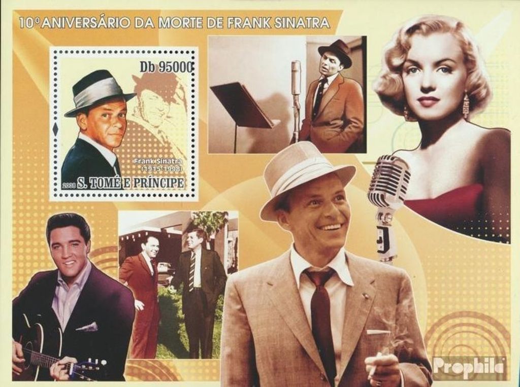 Briefmarken Sao Tome e Principe 2008 Mi Block628 (kompl.Ausg.) postfrisch Frank Sinatra