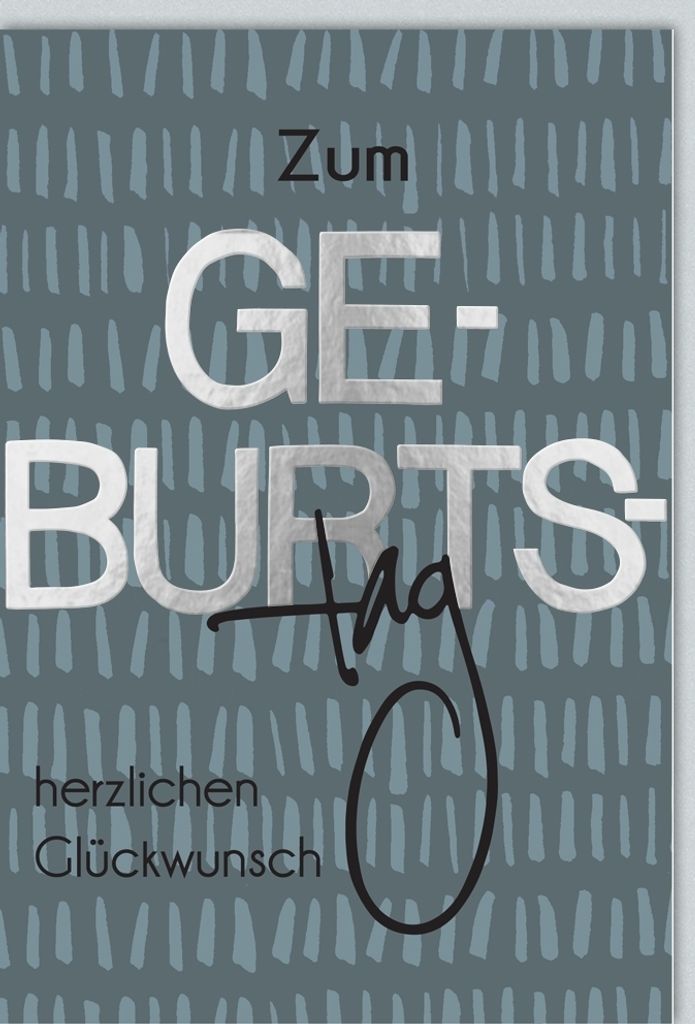 Geburtstag - Glückwunschkarte im Format 11,5 x 17 cm mit Umschlag