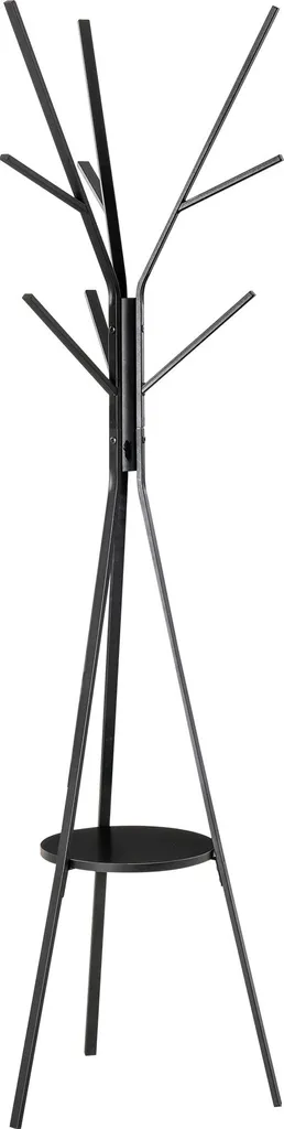 Portemanteau entrée stable 180 cm métal noir fini les vêtements en vrac